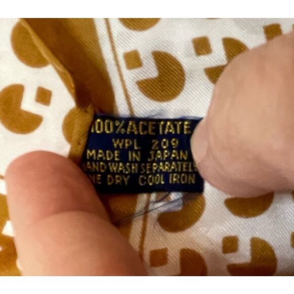 Vintage Hardy Amies Scarf Geometric Pattern Square Made In Japan 60s - Picture 6 of 6